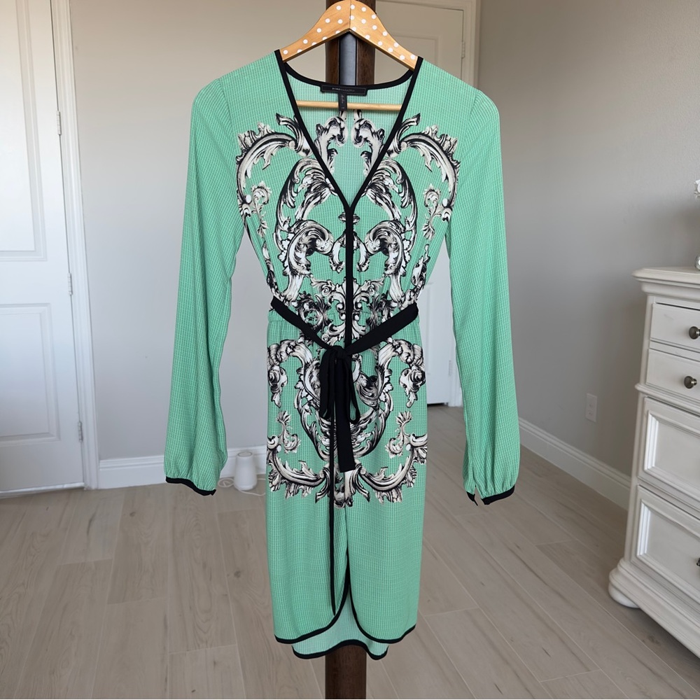 BCBGMAXAZRIA mint green and black dress